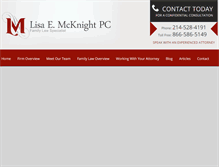 Tablet Screenshot of lisamcknight.com